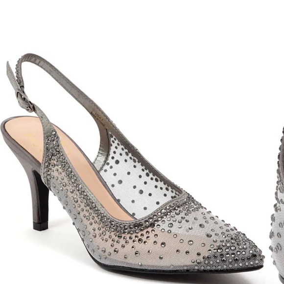 Lady Couture Pewter Heels - Picture 1 of 11